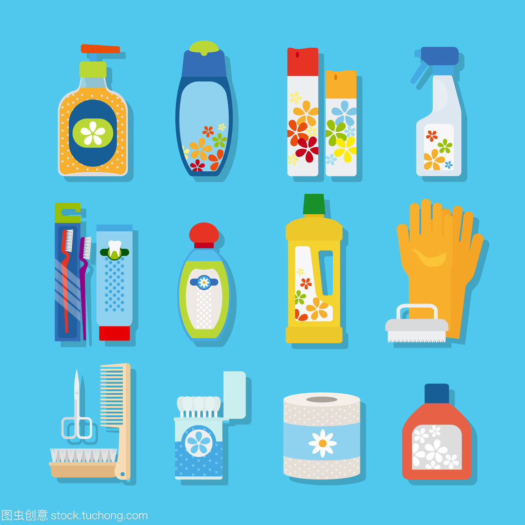 一次性使用醫療用品 守護健康的衛生與清潔平圖標指南